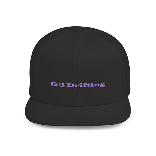 G3 Drifting Flat Bill Snapback Hat, Trendy Snapback Cap for Drifting Enthusiasts, Casual Streetwear, Gift for Car Lovers, Adjustable Hat